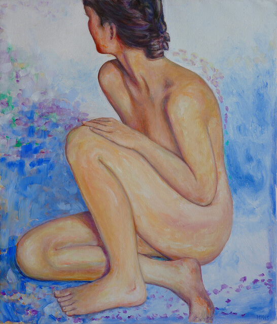 ilustração mulher sentada