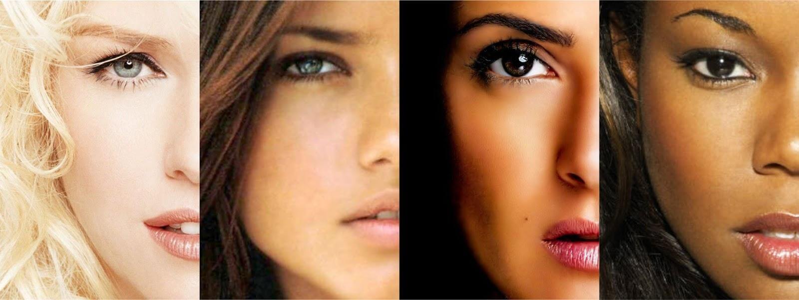 mulheres de diferentes tons de pele